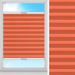 Plissee Budget, Orange, lichtdurchlässig & blickdicht