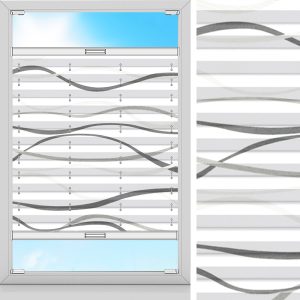 Plissee Onda, Weiss, lichtdurchlässig & blickdicht