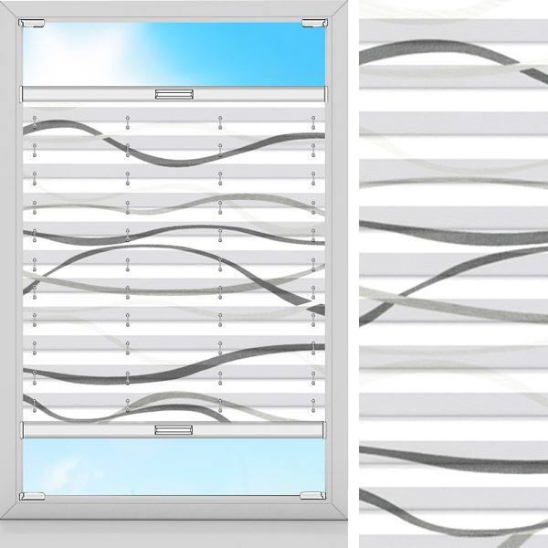 Plissee Onda, Weiss, lichtdurchlässig & blickdicht