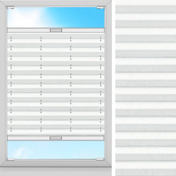 Plissee Strada, Weiss, lichtdurchlässig & blickdicht