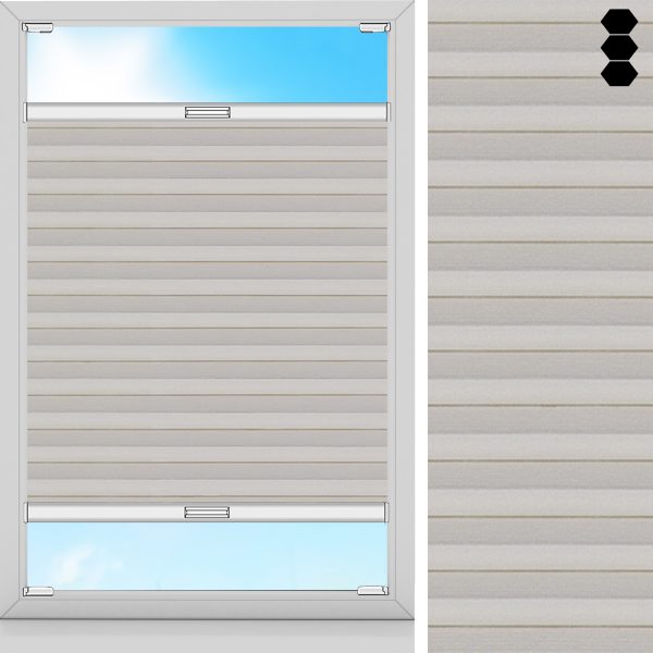Wabenplissee Riva, Beige, komplett verdunkelnd