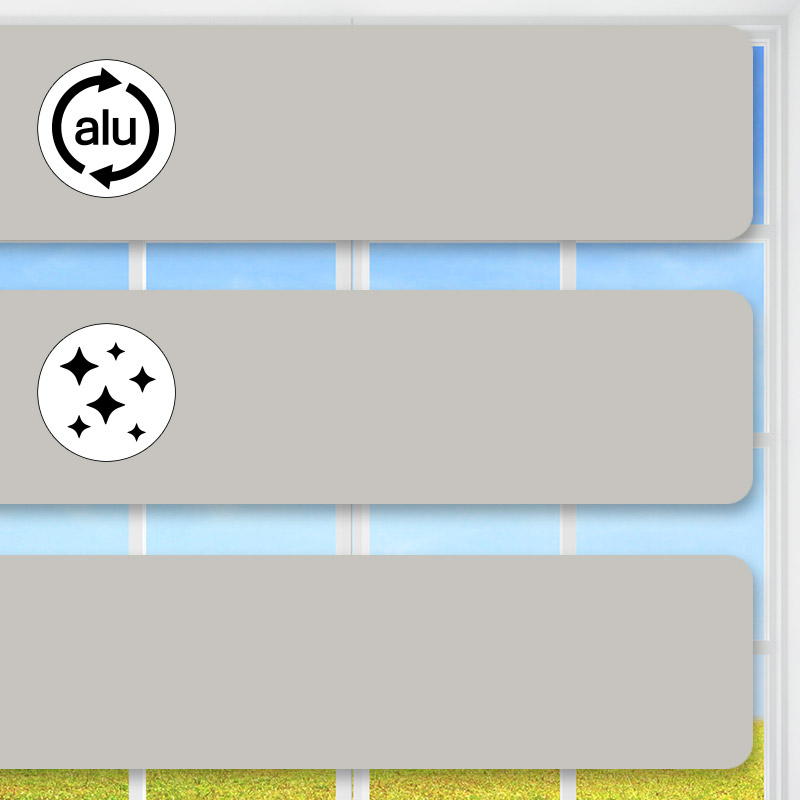 Flexible Alu-Jalousie, Hellgrau, 25 mm Lamelle (J0952 | 1)