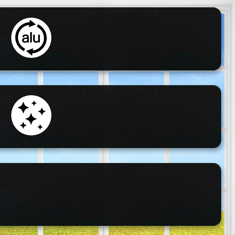 Flexible Alu-Jalousie, Schwarz, 25 mm Lamelle (J1858 | 1!