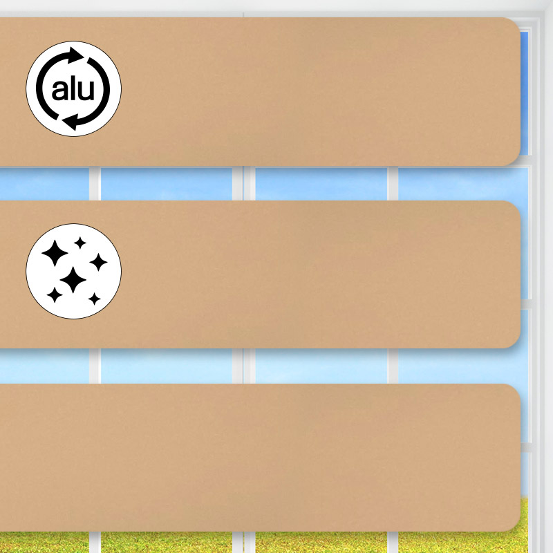 Flexible Alu-Jalousie, Beige, 25 mm Lamelle (J4756 | 2)