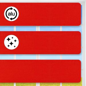 Flexible Alu-Jalousie, Rot, 25 mm Lamelle, glänzend lackiert