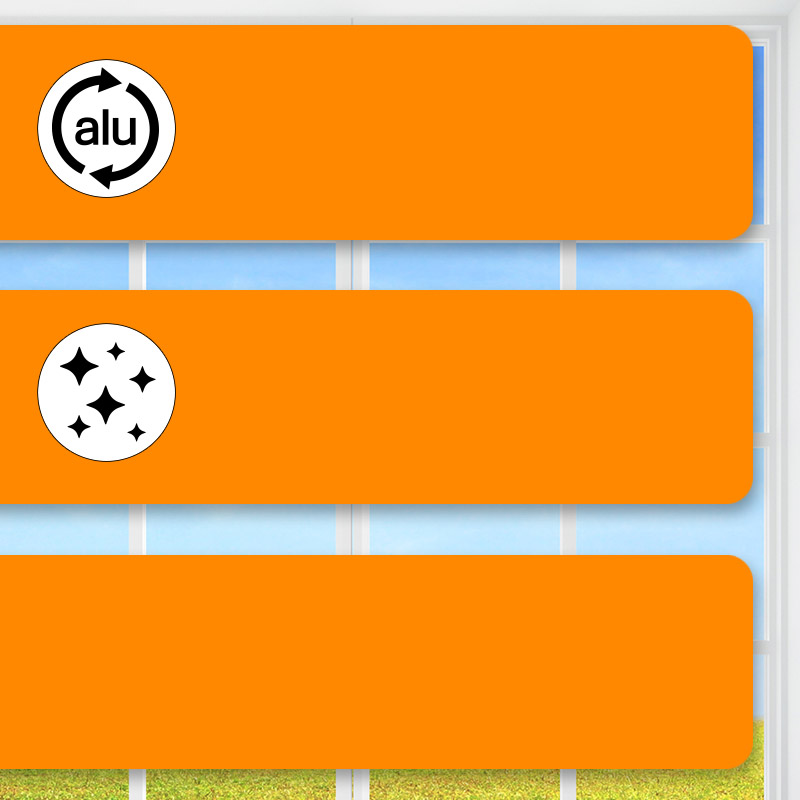 Flexible Alu-Jalousie, Orange, 25 mm Lamelle (J5752 | 4)
