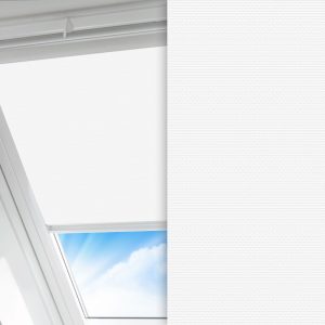 Dachfenster Rollo Clear, weiss, lichtdurchlässig & blickdicht, feucht abwischbar