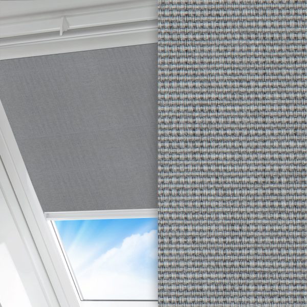 Dachfenster Rollo Rustico, grau, lichtdurchlässig & blickdicht, feucht abwischbar