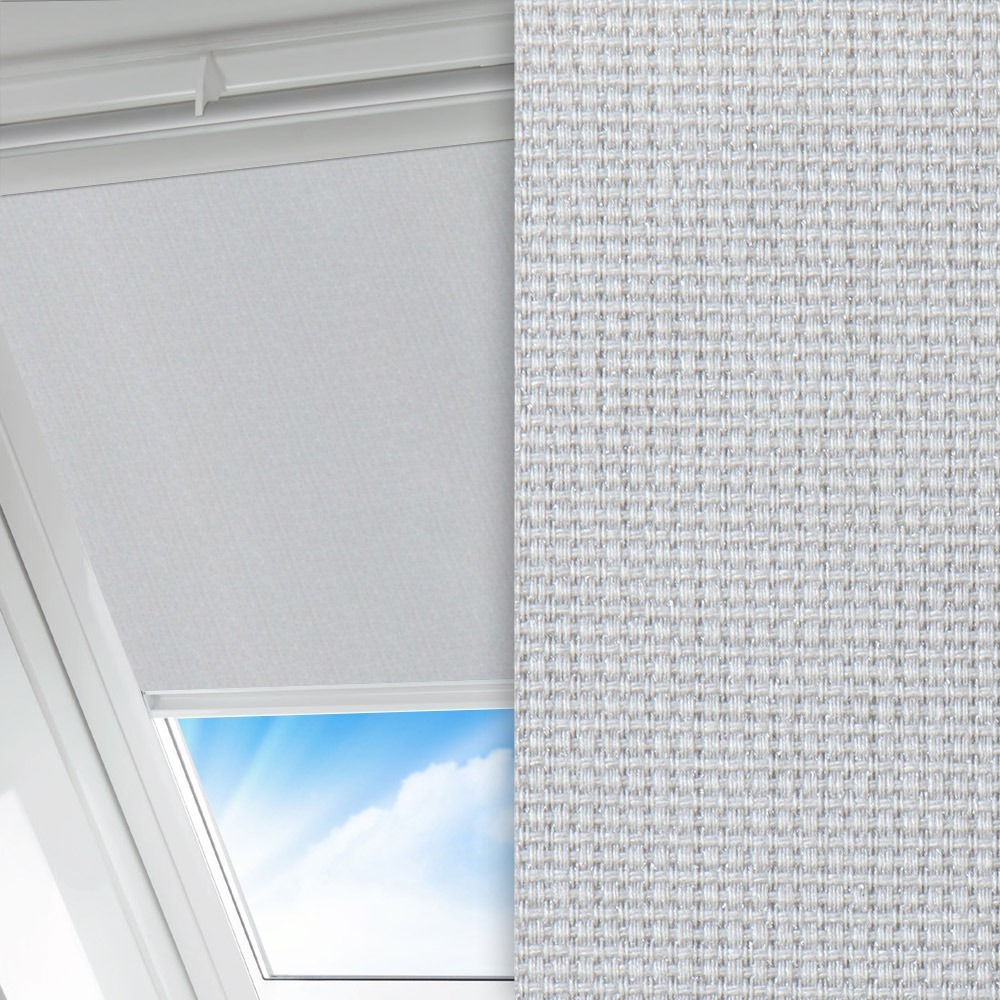 Dachfenster Rollo Rustico, grau, lichtdurchlässig & blickdicht, feucht abwischbar