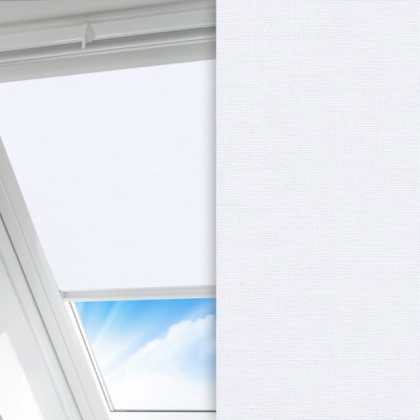 Dachfenster Rollo Klara, weiss, lichtdurchlässig & blickdicht, feucht abwischbar