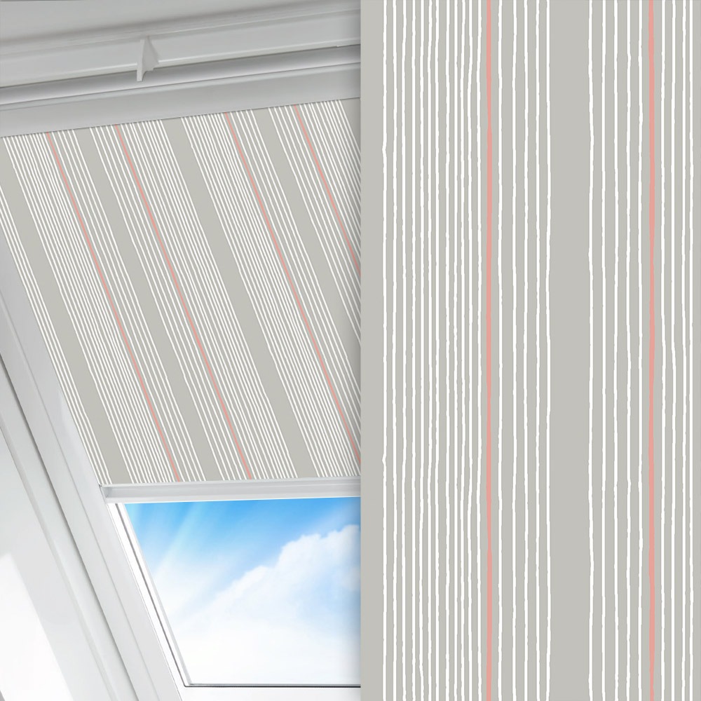 Dachfenster Rollo Vertico, grau, lichtdurchlässig & blickdicht, kühlend, feucht abwischbar