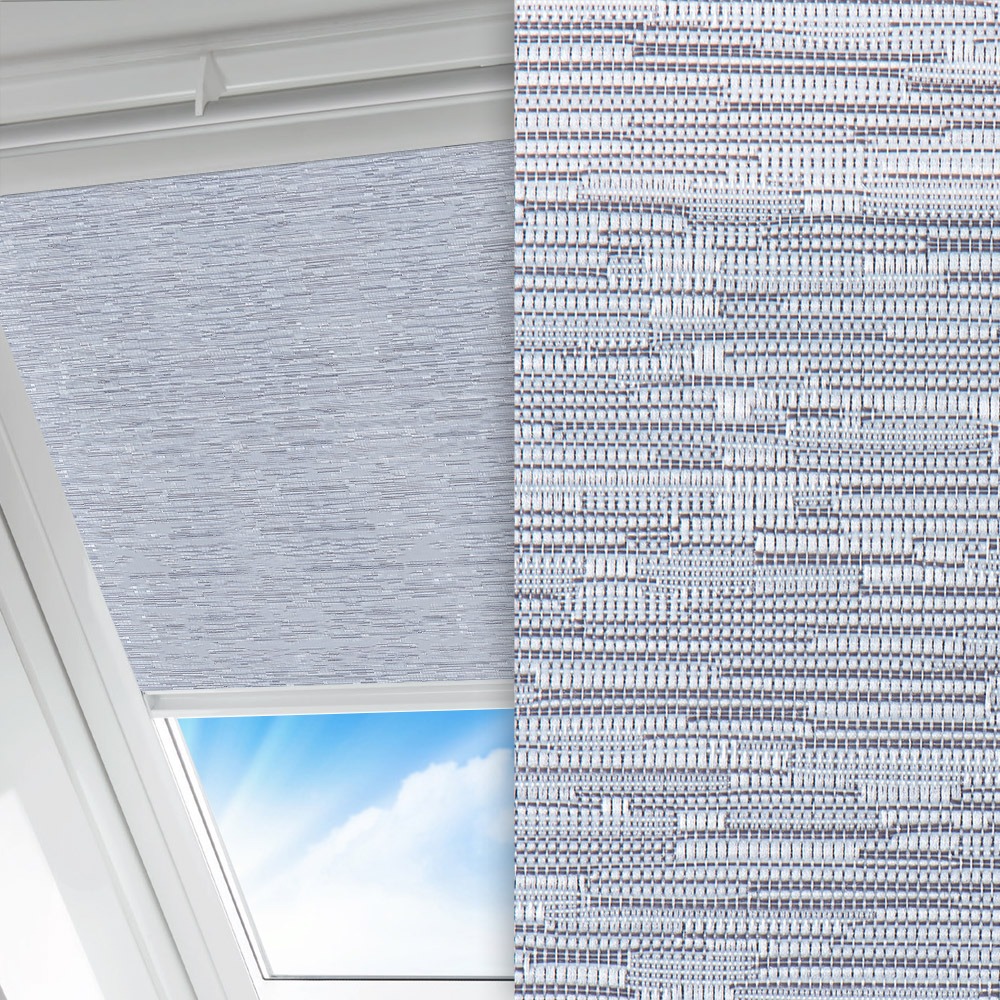 Dachfenster Rollo Lena, grau, lichtdurchlässig & blickdicht, feucht abwischbar
