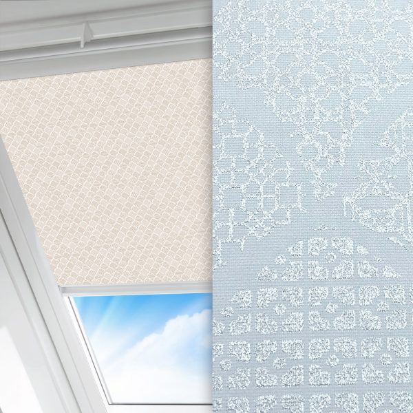 Dachfenster Rollo Bella, creme, lichtdurchlässig & blickdicht, feucht abwischbar, creme glänzend