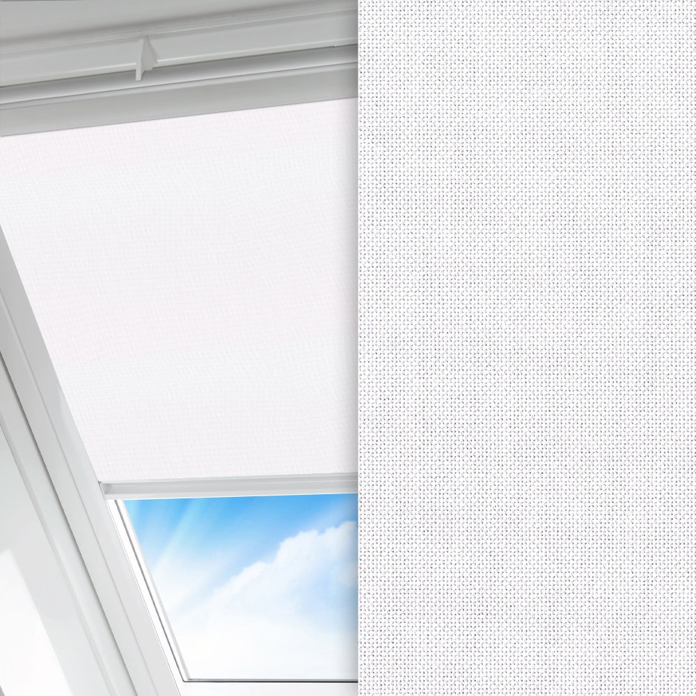 Dachfenster Rollo Silenzio, weiss, lichtdurchlässig & blickdicht, feucht abwischbar