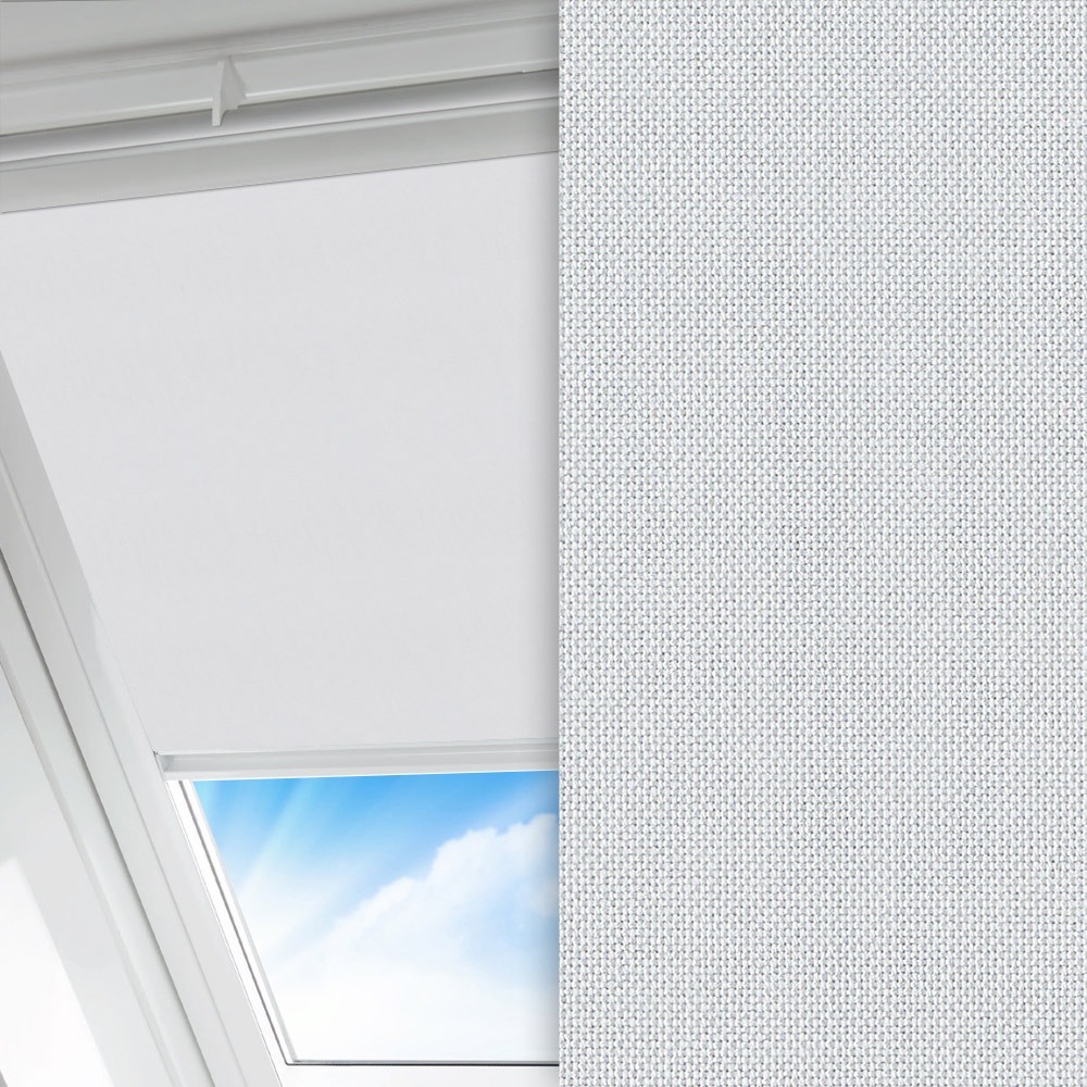 Dachfenster Rollo Silenzio, hellgrau, lichtdurchlässig & blickdicht, feucht abwischbar