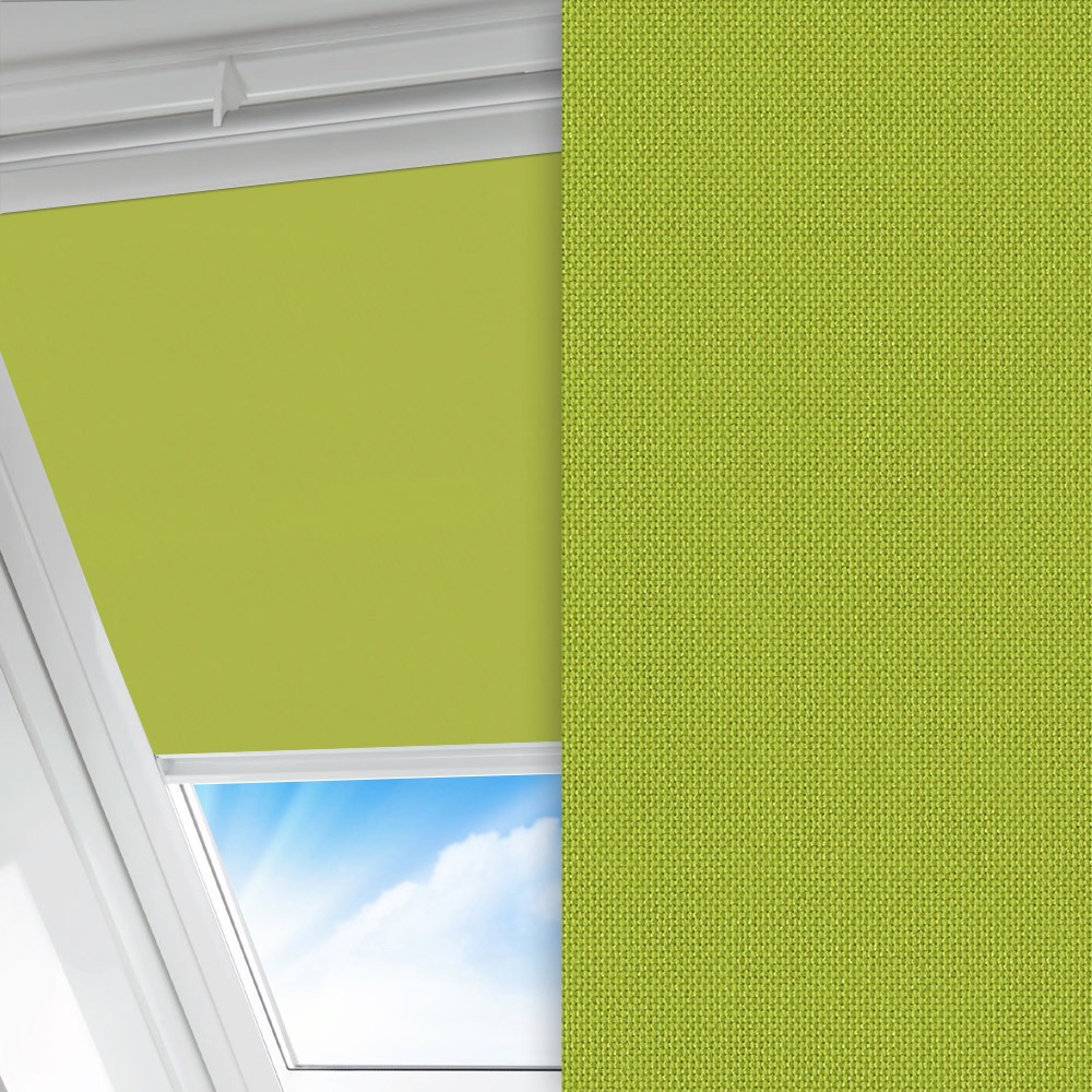 Dachfenster Rollo Silenzio, grün, lichtdurchlässig & blickdicht, feucht abwischbar