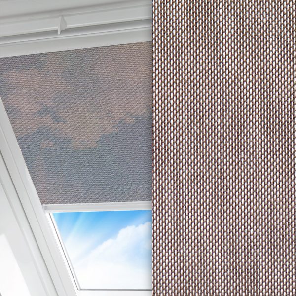 Dachfenster Rollo Pulito, braun/beige, transparent, feucht abwischbar