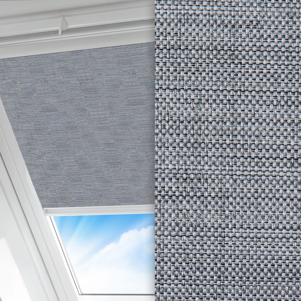 Dachfenster Rollo Elia, grau, lichtdurchlässig & blickdicht, feucht abwischbar