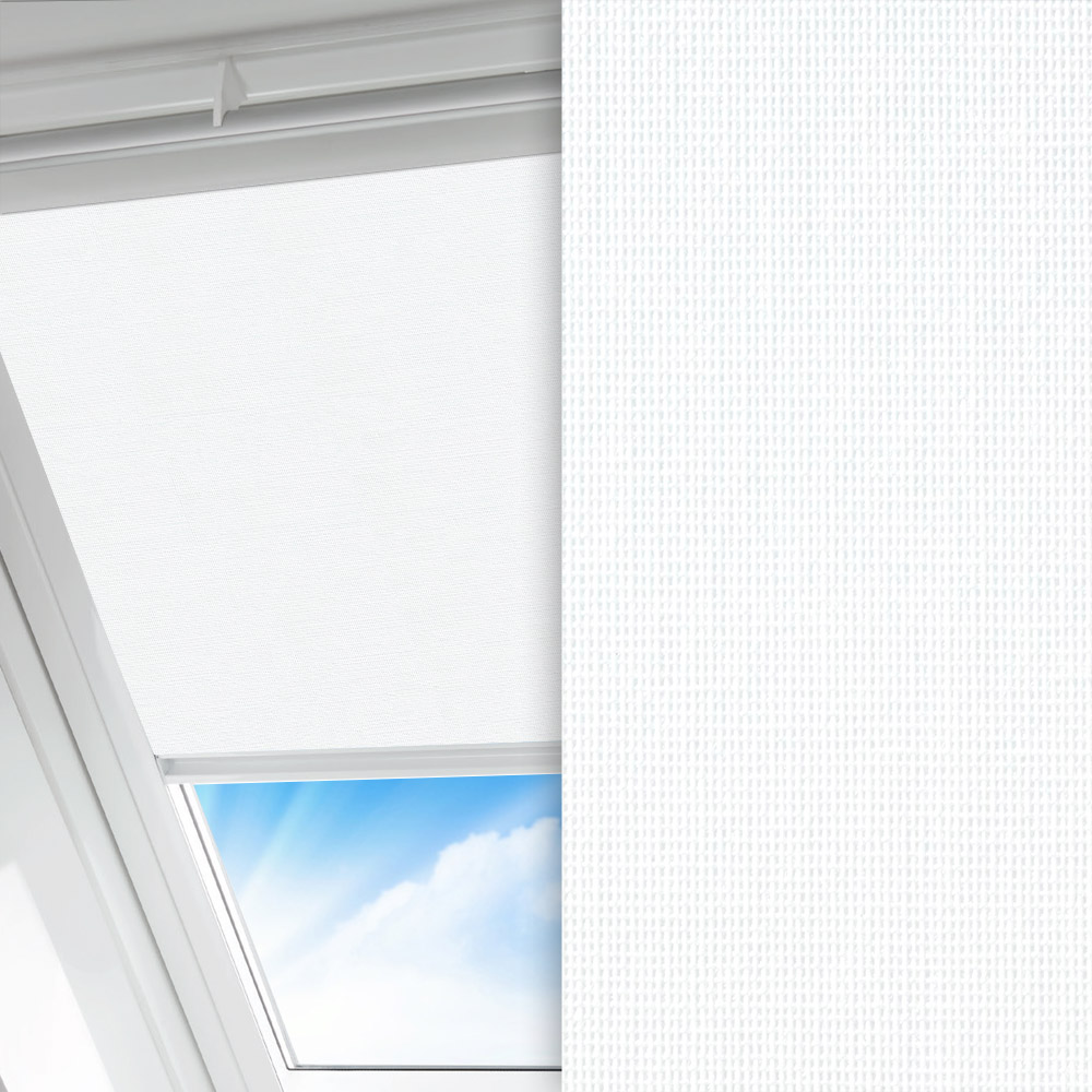 Dachfenster Rollo Prima, weiss, lichtdurchlässig & blickdicht, feucht abwischbar