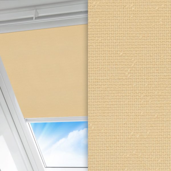 Dachfenster Rollo Prima, creme, lichtdurchlässig & blickdicht, feucht abwischbar