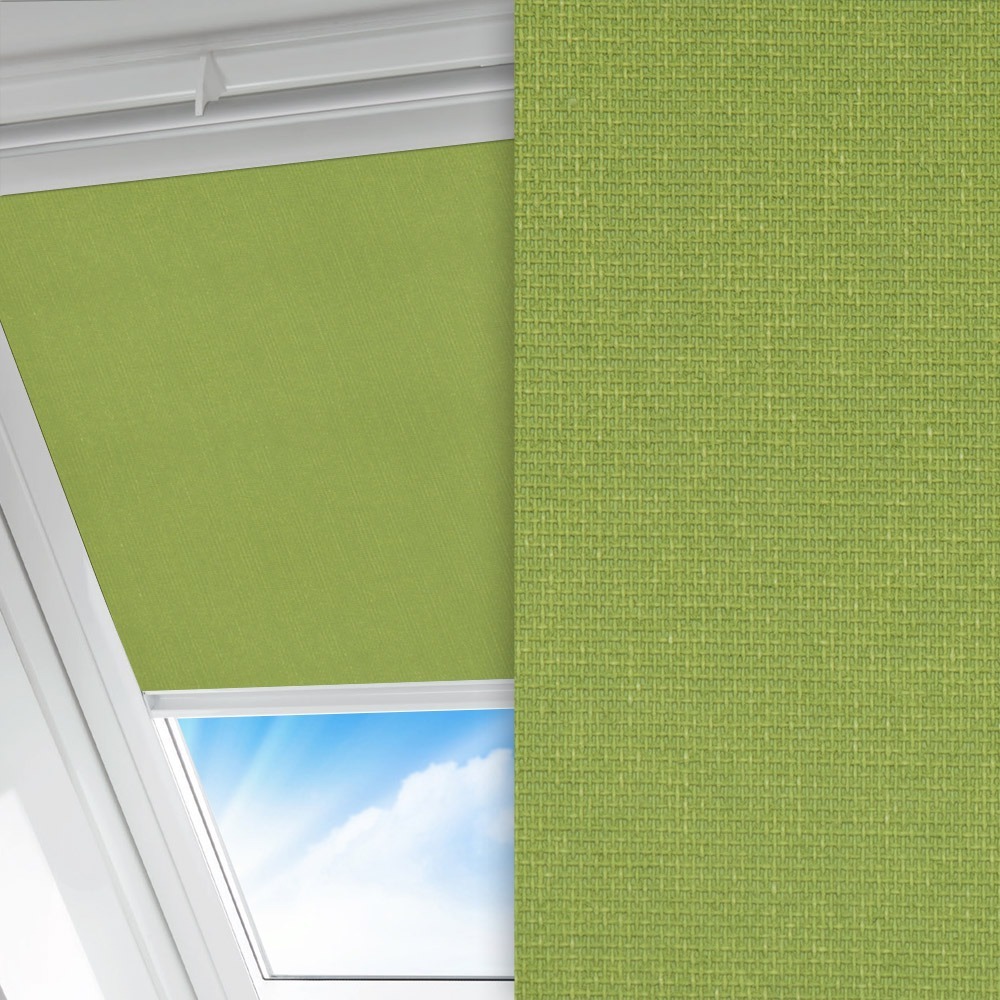 Dachfenster Rollo Prima, grün, lichtdurchlässig & blickdicht, feucht abwischbar