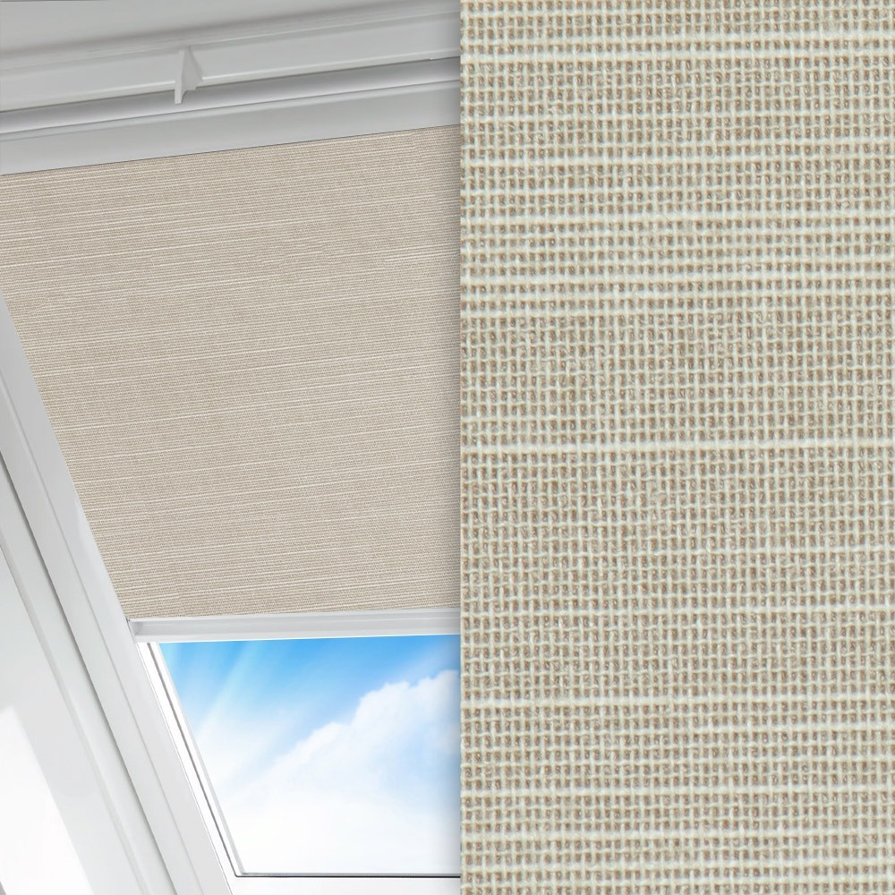 Dachfenster Rollo Prima Clara, beige, lichtdurchlässig & blickdicht, feucht abwischbar