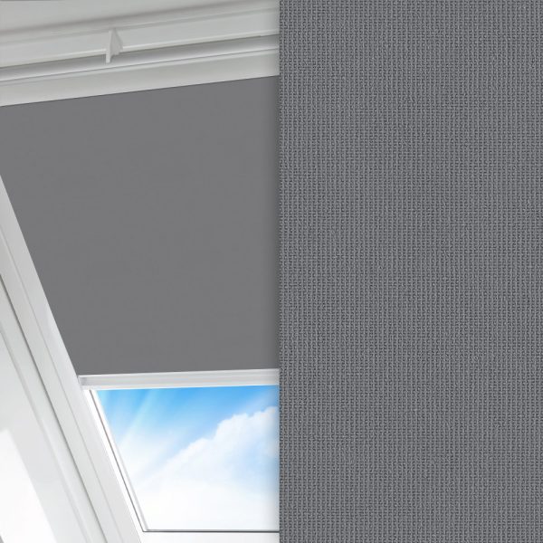 Dachfenster Rollo Prima Hot, dunkelgrau, lichtdurchlässig & blickdicht, feucht abwischbar