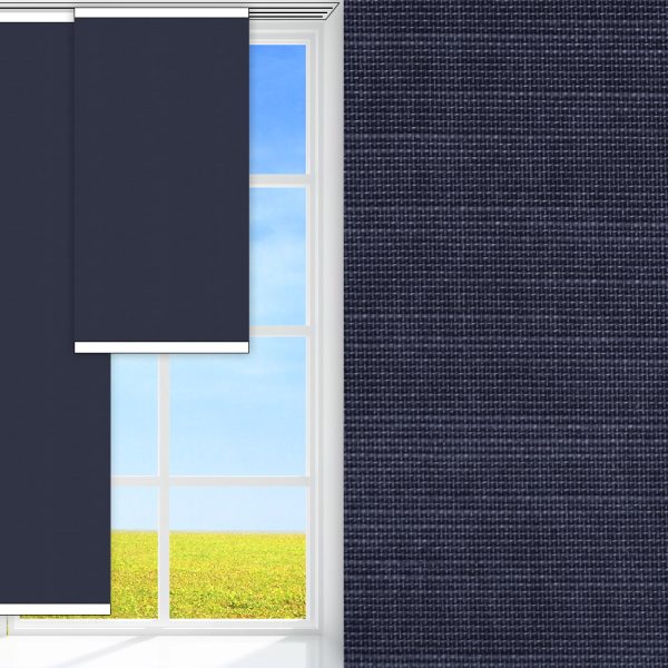 Flächenvorhang Clara, blau, komplett verdunkelnd, feucht abwischbar