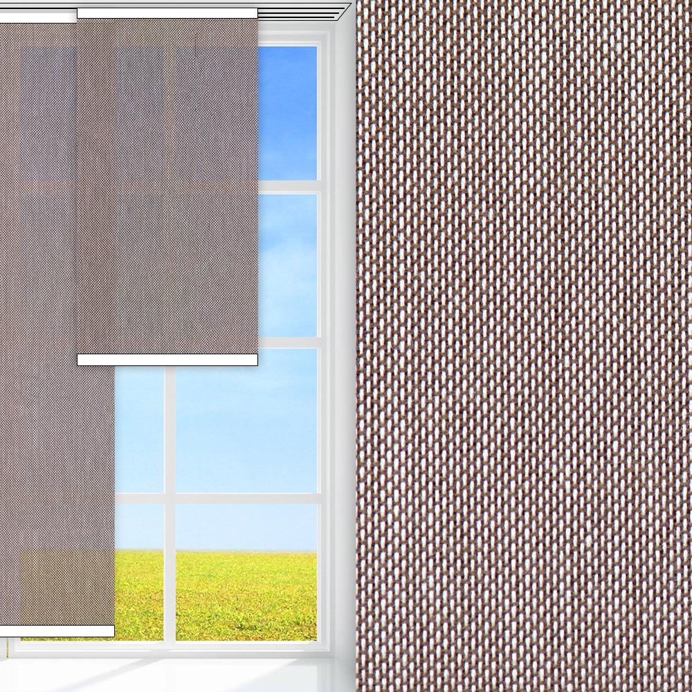 Flächenvorhang Pulito, braun/beige, transparent, feucht abwischbar