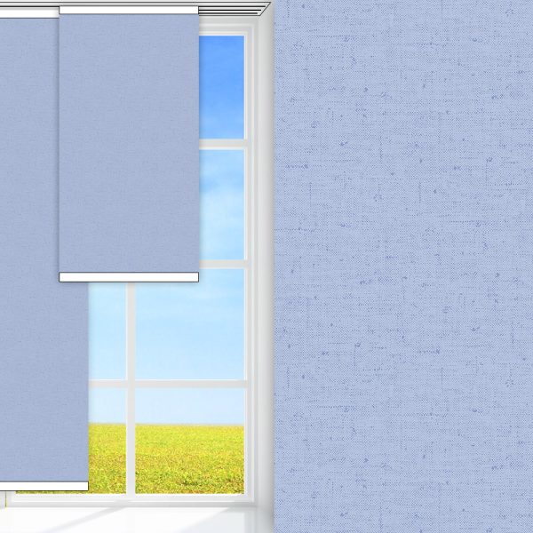 Flächenvorhang Gaya, blau, komplett verdunkelnd, feucht abwischbar