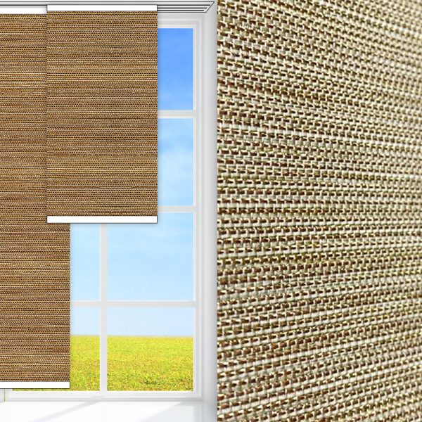 Flächenvorhang Moda, beige/gold, lichtdurchlässig & blickdicht, feucht abwischbar, gold glänzend