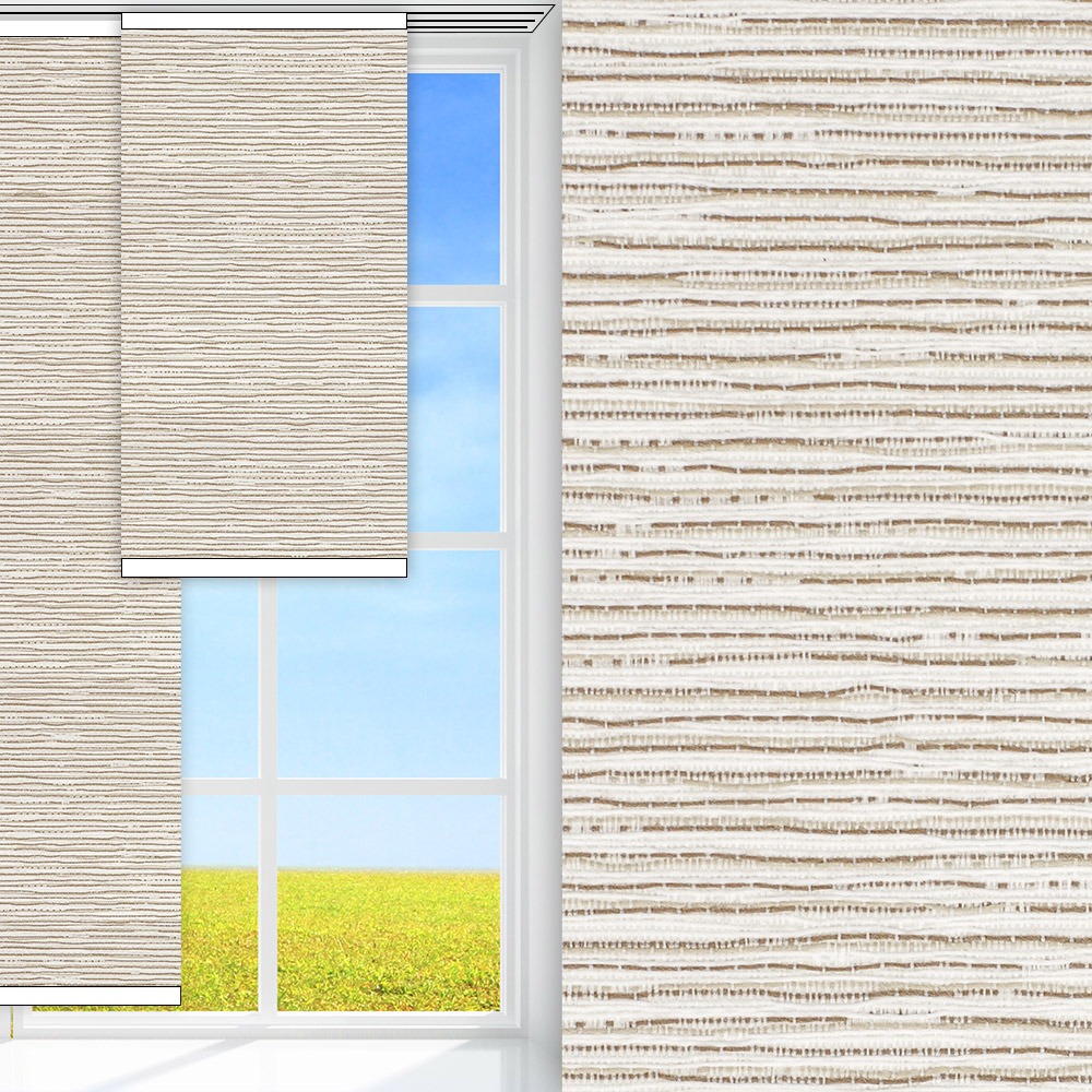Flächenvorhang Maison, beige, komplett verdunkelnd, feucht abwischbar