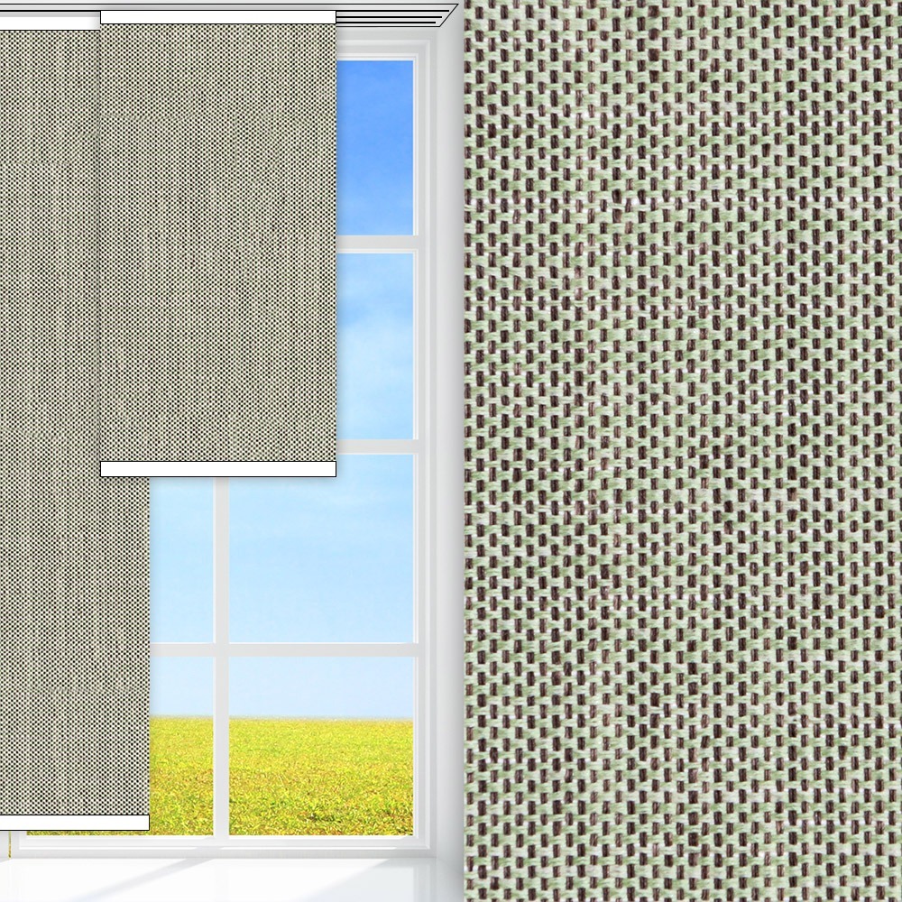 Flächenvorhang Lena, Beige, komplett verdunkelnd, abbürstbar