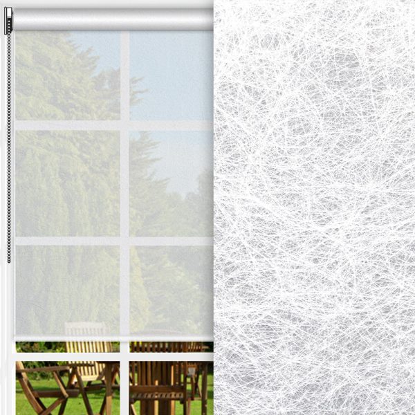 Rollo Vimini, weiss, transparent, feucht abwischbar