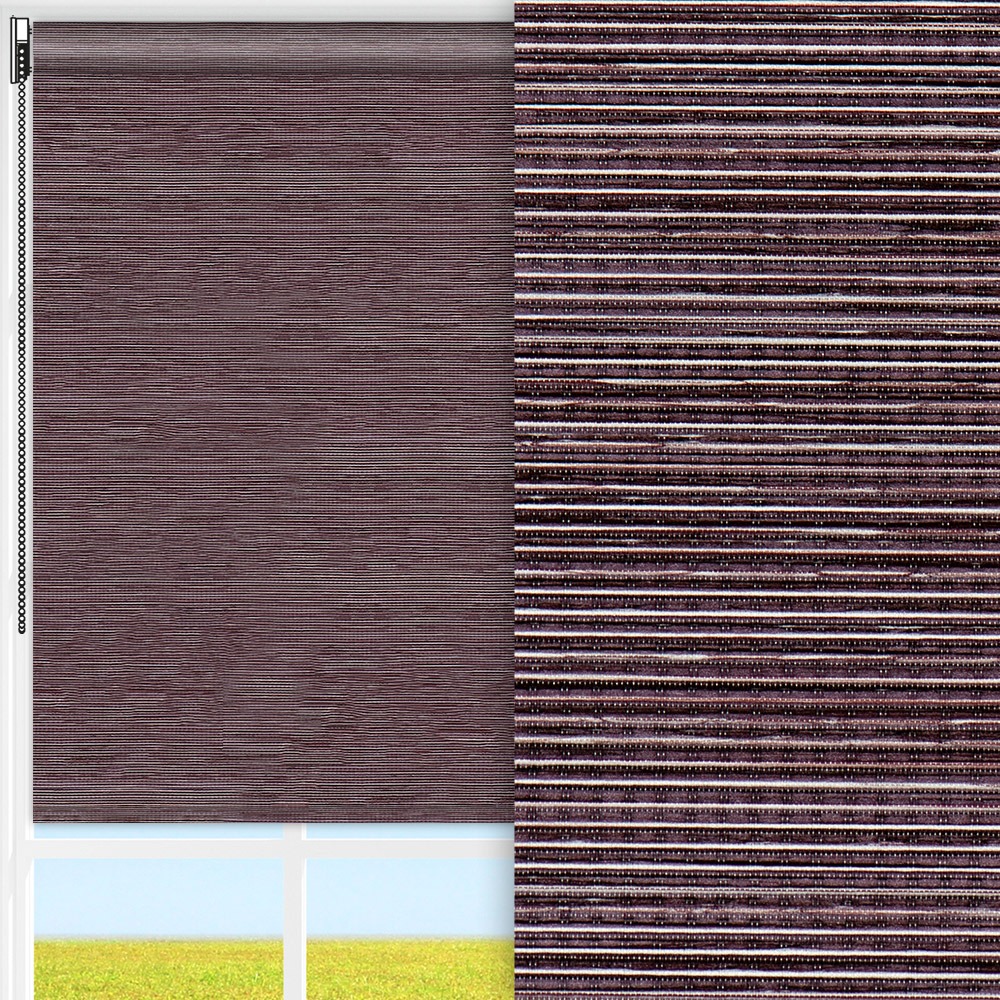 Rollo Linea, violett, lichtdurchlässig & blickdicht, Rückseite Teflon, feucht abwischbar