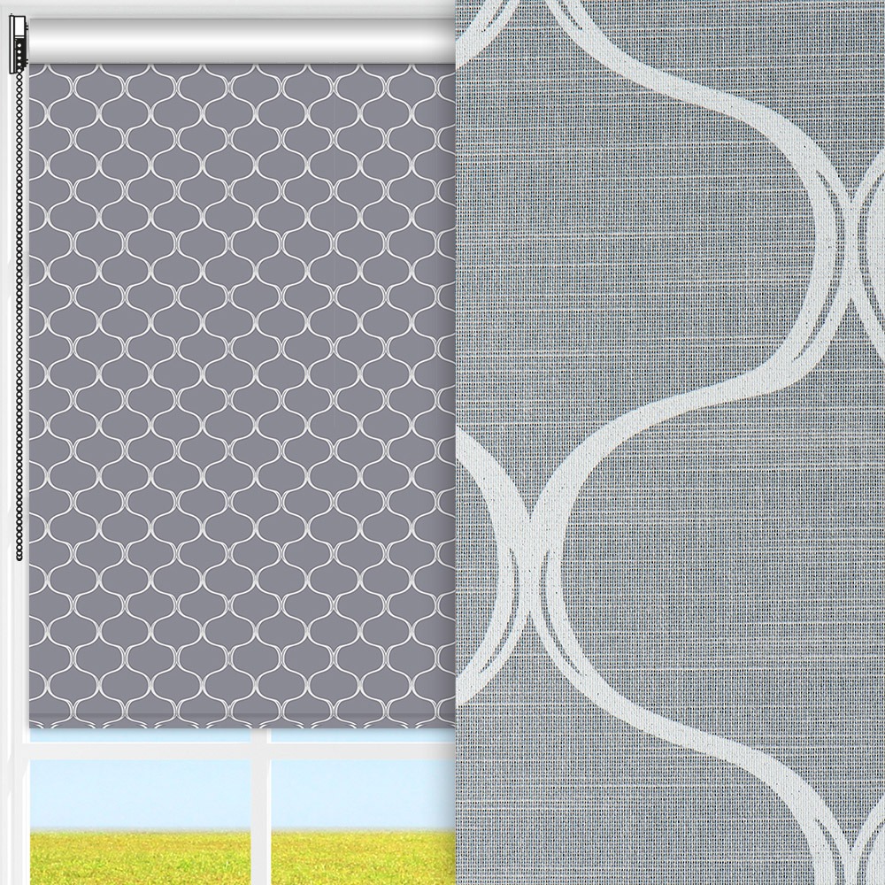 Rollo Vintage Noir, grau, komplett verdunkelnd, feucht abwischbar
