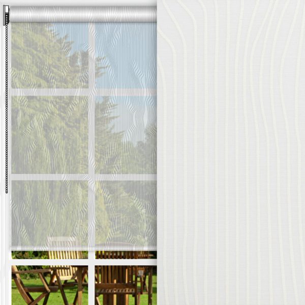 Rollo Optika, weiss, transparent, feucht abwischbar