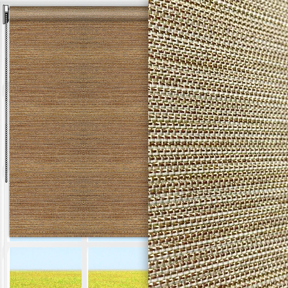 Rollo Moda, beige/gold, lichtdurchlässig & blickdicht, feucht abwischbar, gold glänzend