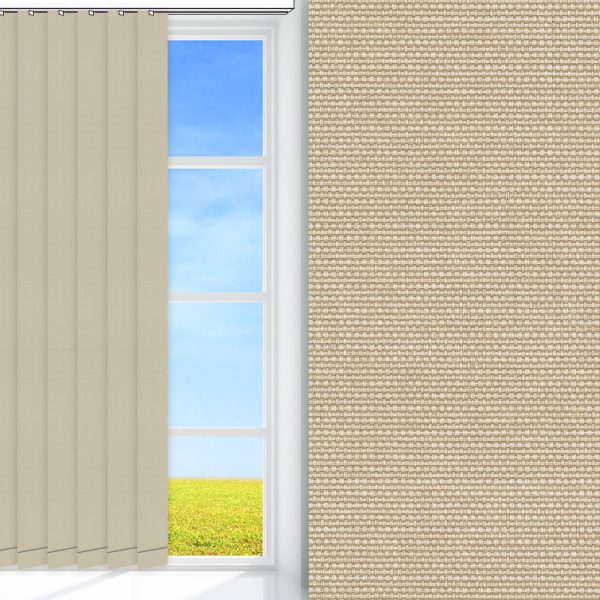 Lamellenvorhang Rustico, beige, lichtdurchlässig & blickdicht, feucht abwischbar