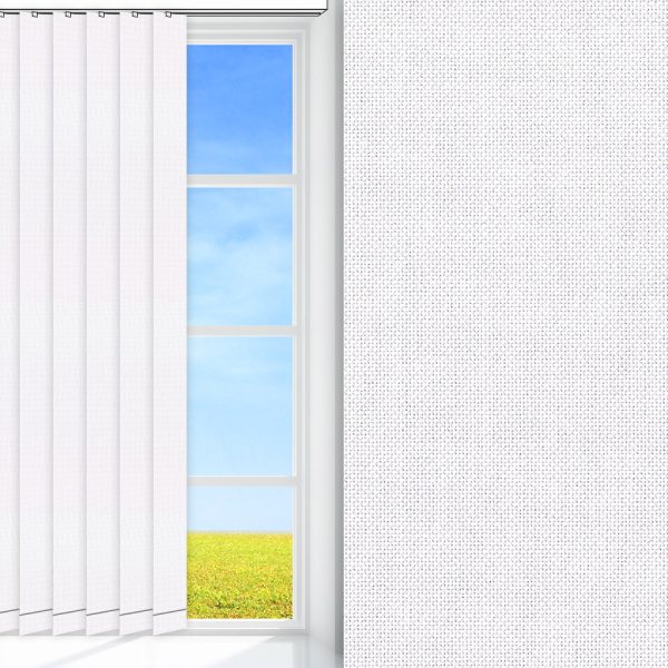 Lamellenvorhang Silenzio, weiss, lichtdurchlässig & blickdicht, feucht abwischbar