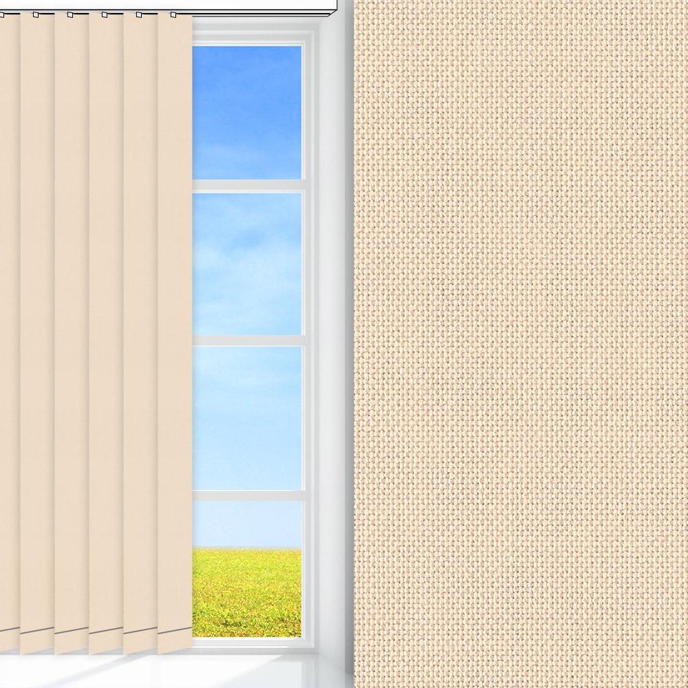 Lamellenvorhang Silenzio, beige, lichtdurchlässig & blickdicht, feucht abwischbar