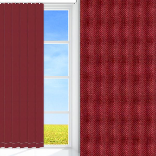 Lamellenvorhang Silenzio, rot, lichtdurchlässig & blickdicht, feucht abwischbar
