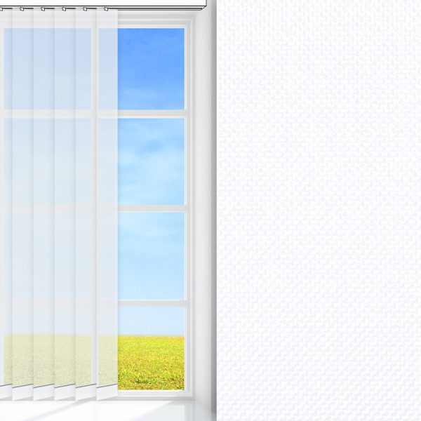 Lamellenvorhang Chia Caldo, weiss, transparent, feucht abwischbar