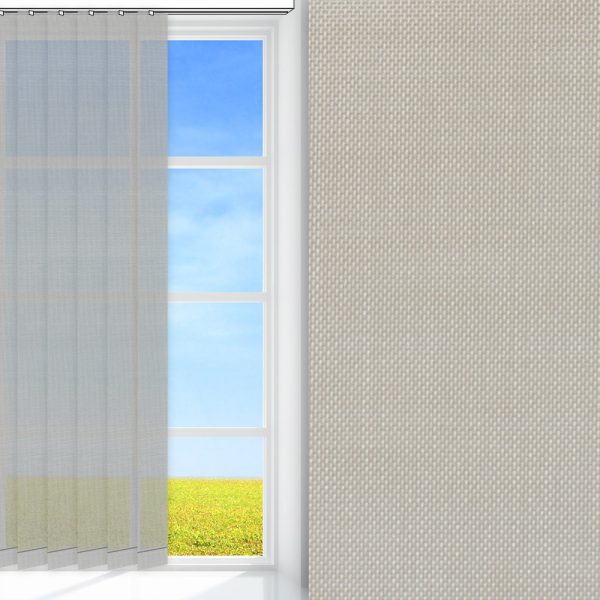 Lamellenvorhang Pulito, beige, transparent, feucht abwischbar