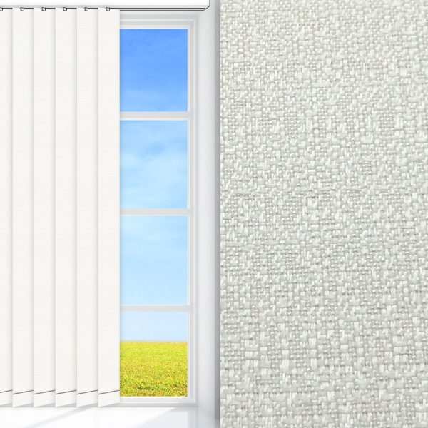 Lamellenvorhang / Vertikalanlage Mur, creme, lichtdurchlässig & blickdicht, feucht abwischbar, creme glänzend