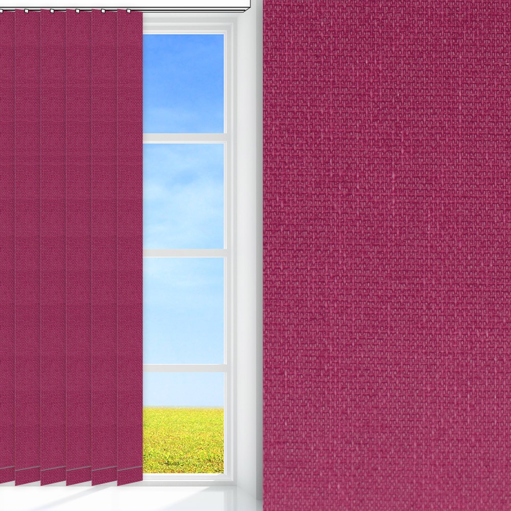 Lamellenvorhang / Vertikalanlage Prima, fuchsia, lichtdurchlässig & blickdicht, feucht abwischbar